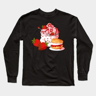 Strawberries and Cream Snacks Long Sleeve T-Shirt